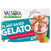 Valsoia Plant Based Gelato Cherry Swirl & Caramelised Hazelnuts, 300g x4